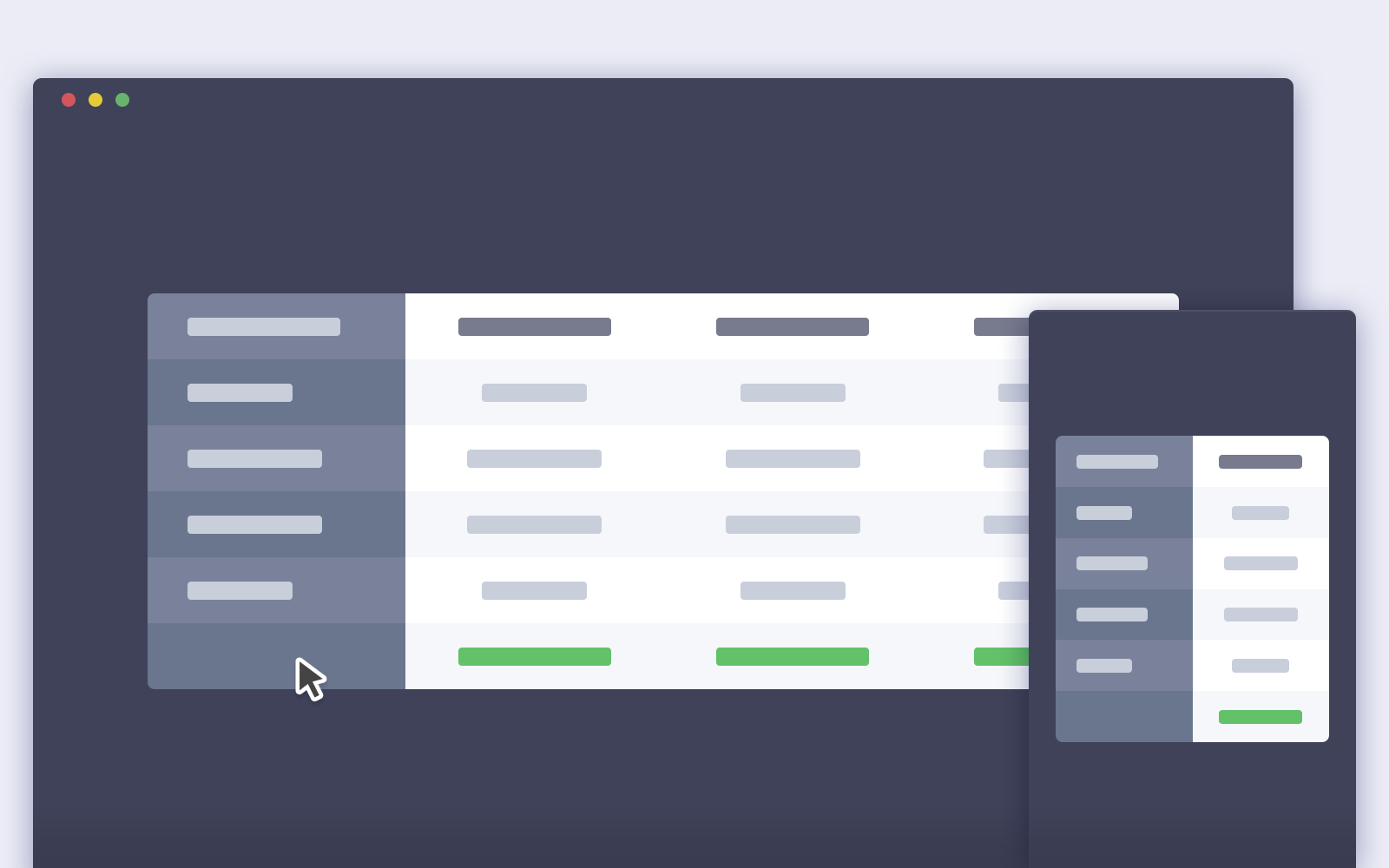 simple css table example