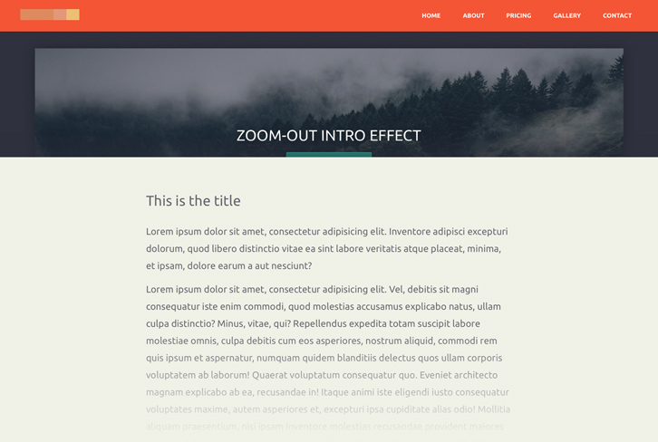 Zoom-Out Intro Effect