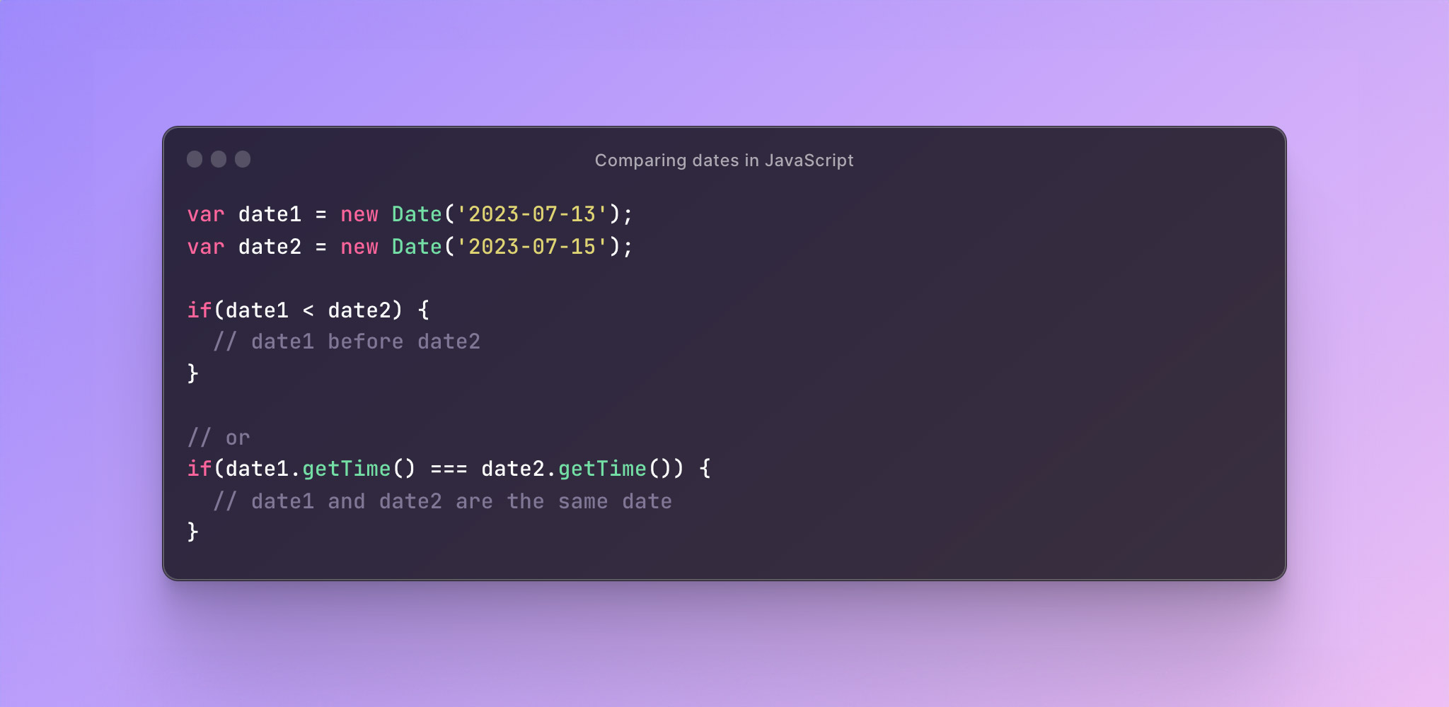 How To Compare Dates In JavaScript CodyHouse