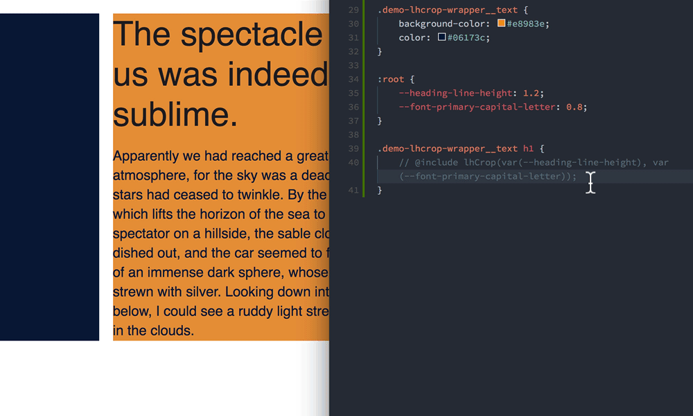 Line-height Crop - a simple CSS formula to remove top space from your text