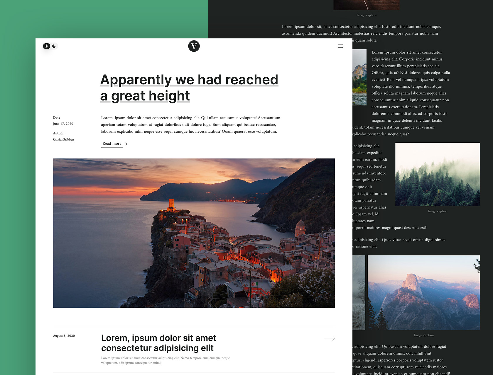 Venere - A premium HTML, CSS, vanilla JS, blog template including 37 components and 15 pages.